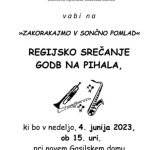 Regijsko srečanje godb na pihala “ZAKORAKAJMO V SONČNO POMLAD” v nedeljo 4. 6.2023 ob 15. uri pri novem gasilskem domu na Spodnji Polskavi