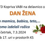 Delavnica za dan žena, v četrtek 7.3. 2024 ob 17.uri, s TD Kopriva Sp.Polskava