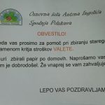 Zbiranje starega papirja za devetošolce 9.11.