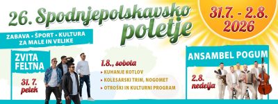 Program 26. Spodnjepolskavsko poletje (31.7. – 2.8.2026) 2026