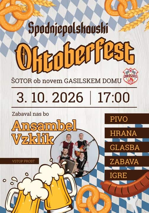 Spodnjepolskavski oktoberfest dne 3.10. od 17:00 ure dalje
