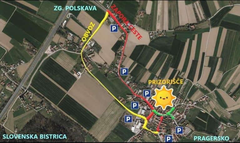 ZAPORA CESTE – Spodnjepolskavsko poletje od 30.7. od 7:00 ure do 3.8.2026 do 20. 00ure