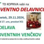 Vabilo na adventno delavnico s TD Kopriva Sp.Polskava dne 29.11. ob 17.uri