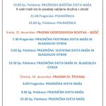 Bogoslužja ob božičnih praznikih